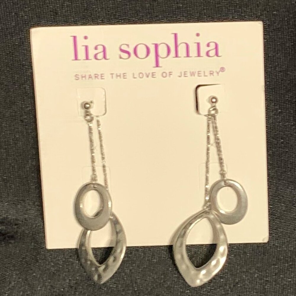 NWT Lia Sophia Relay Earrings - (2-way wear)